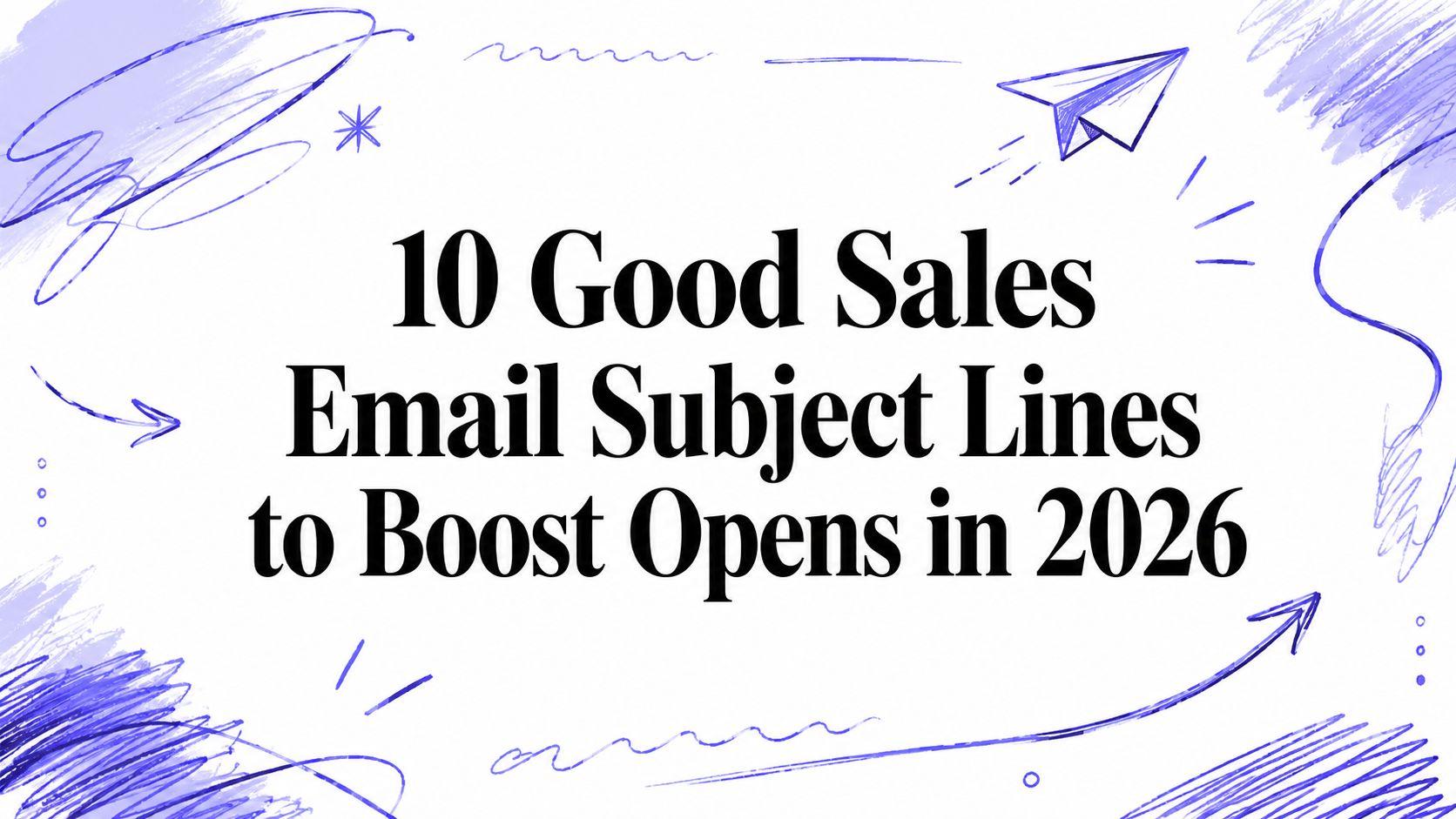 10 Good Sales Email Subject Lines to Boost Opens in 2026