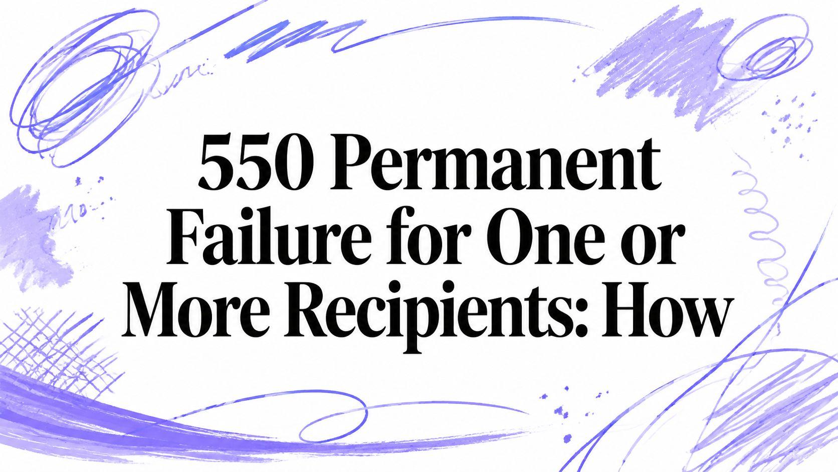 550 Permanent Failure for One or More Recipients: How