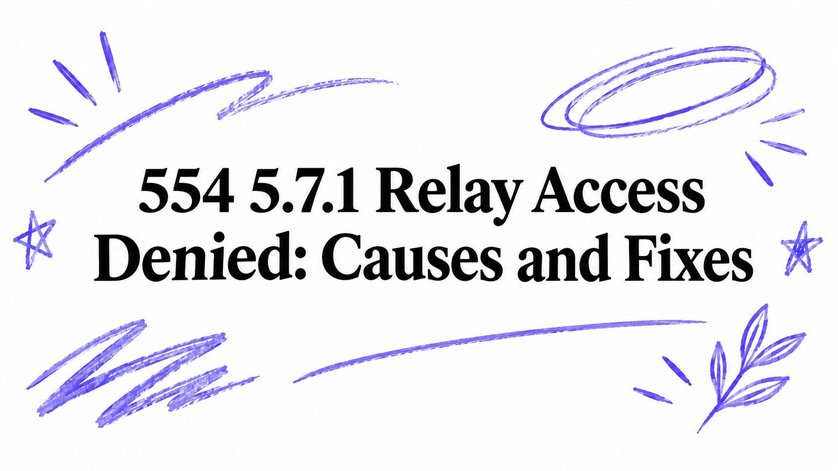 554 5.7.1 Relay Access Denied: Causes and Fixes