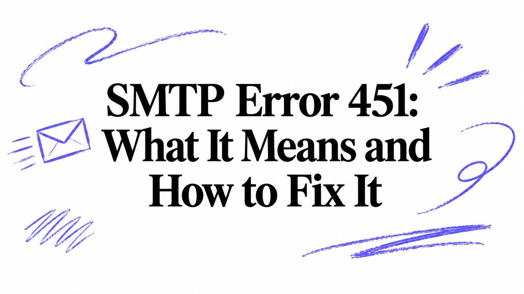 SMTP Error 451: What It Means and How to Fix It