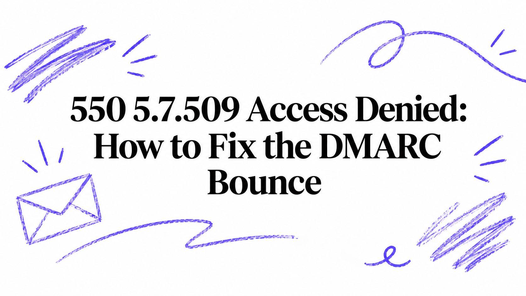 550 5.7.509 Access Denied: How to Fix the DMARC Bounce